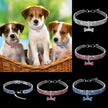 Bling Rhinestone Dog Collar – Crystal Pet Collar for Small Dogs & Cats (Blue, Pink, White | S/M/L)