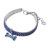 Bling Rhinestone Dog Collar – Crystal Pet Collar for Small Dogs & Cats (Blue, Pink, White | S/M/L)