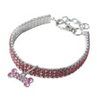 Bling Rhinestone Dog Collar – Crystal Pet Collar for Small Dogs & Cats (Blue, Pink, White | S/M/L)