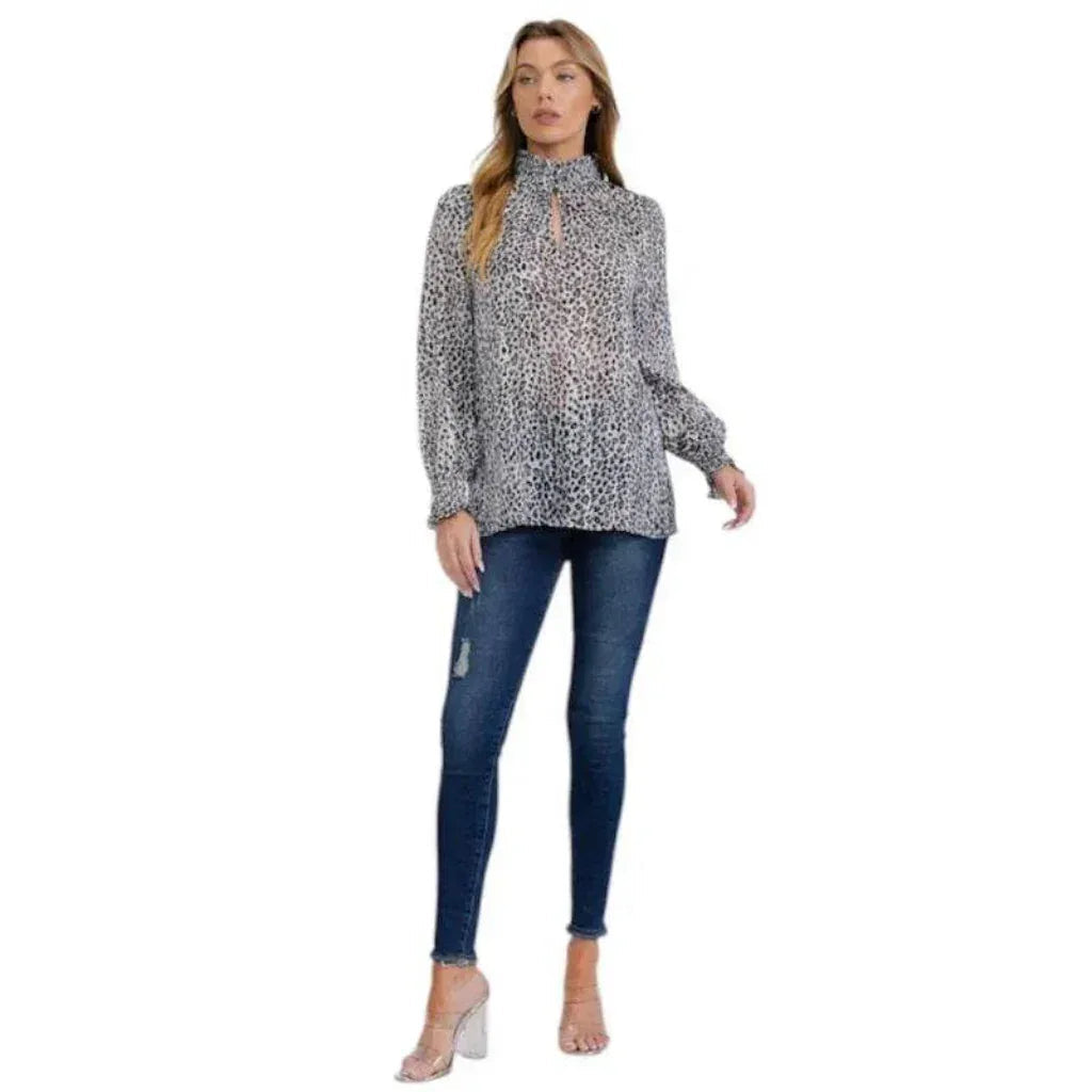 Blouse imprimé léopard