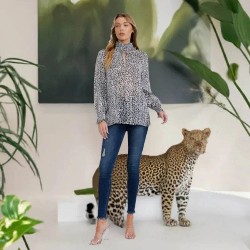 Blouse imprimé léopard