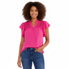 Blouse manche volantée
