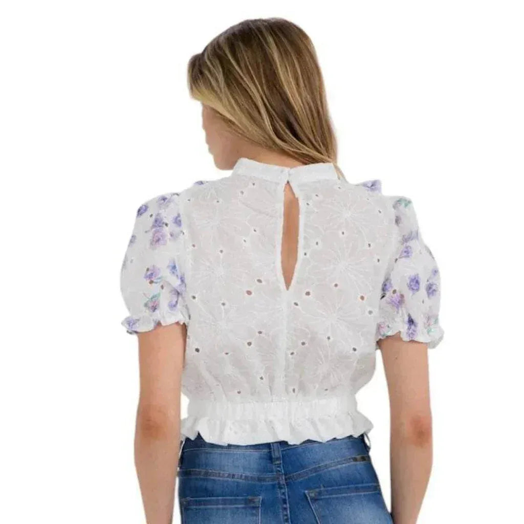 Blouse à manches bouffantes