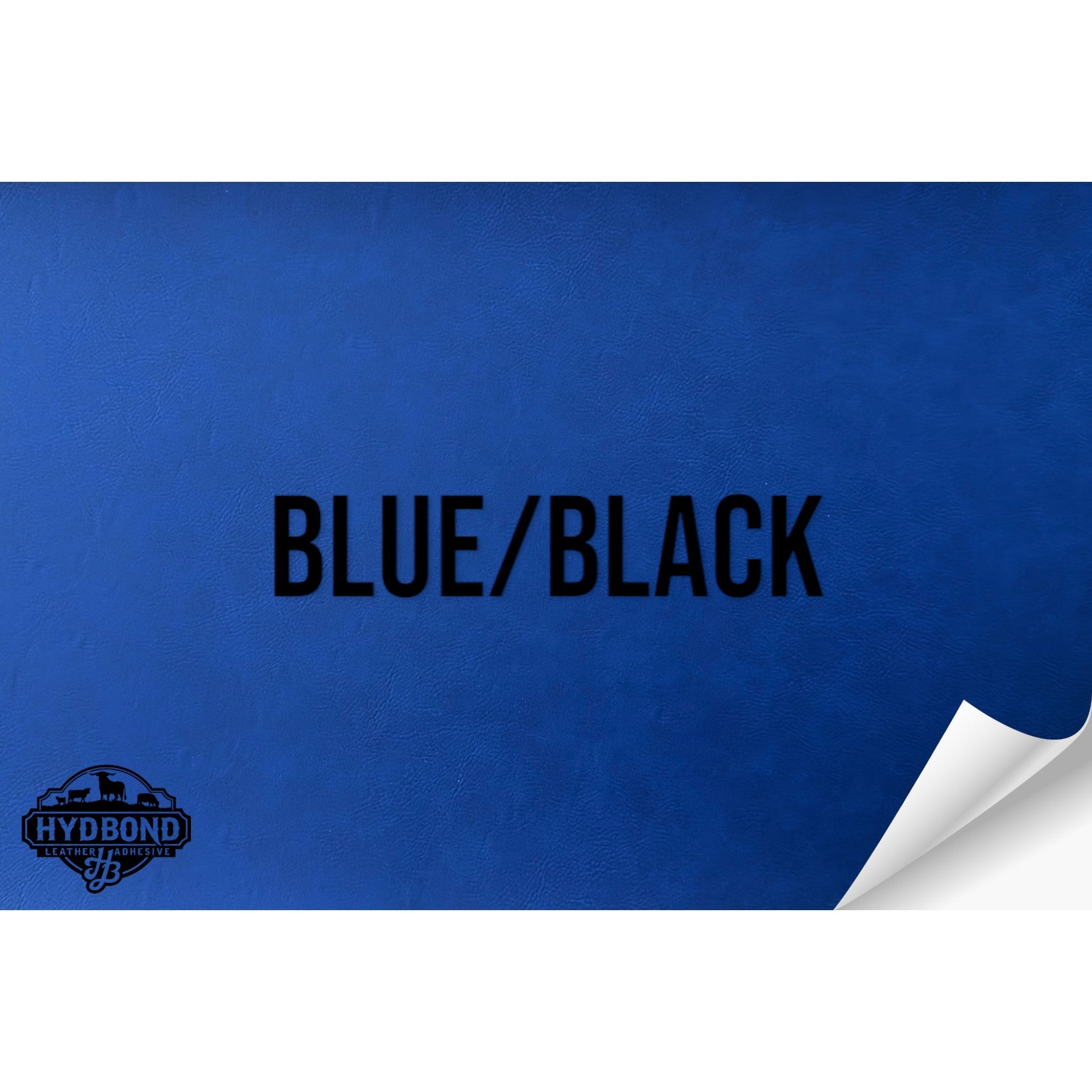 NO ADHESIVE BLUE/BLACK HYDBOND LEATHERETTE SHEET (12