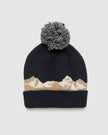Mountain Scenic Pom Beanie
