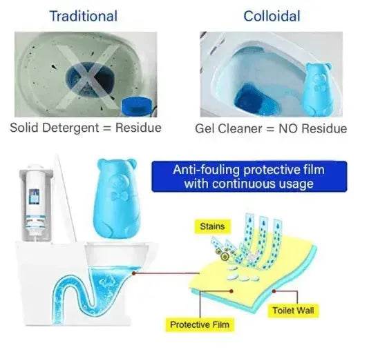 Blue bubble liquid toilet cleaning detergent treasure