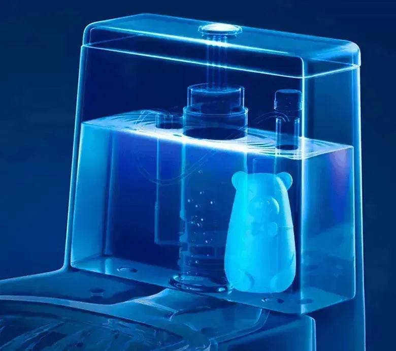 Blue bubble liquid toilet cleaning detergent treasure