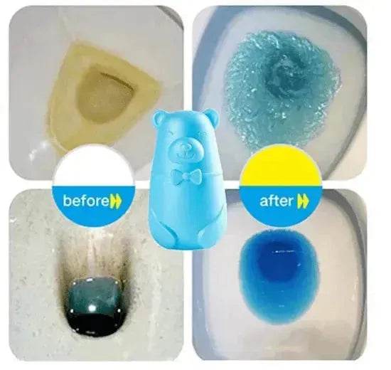 Blue bubble liquid toilet cleaning detergent treasure