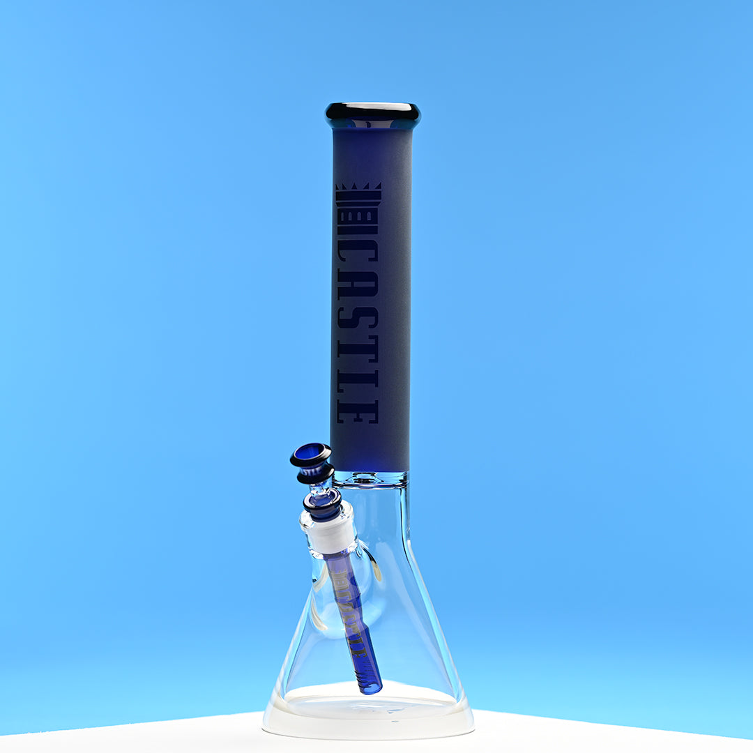 Frosted Tube (16″) Colored Beaker Bong