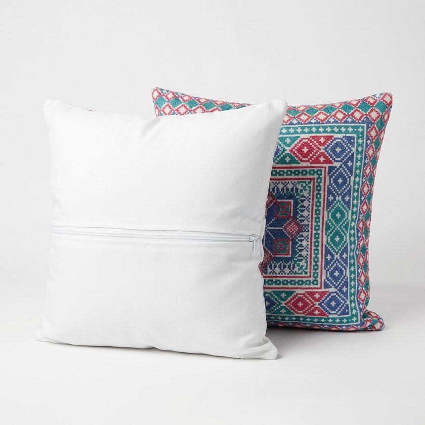 Coastal Bloom – Tatreez Embroidery | 16x16