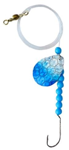Single Hook Colorado Spinner – Blue Scale Blade Lure