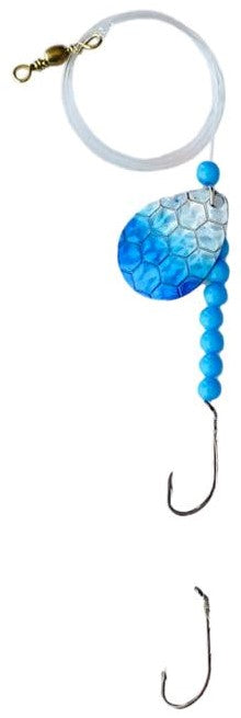 Double Hook Colorado Spinner – Blue Scale Blade Lure