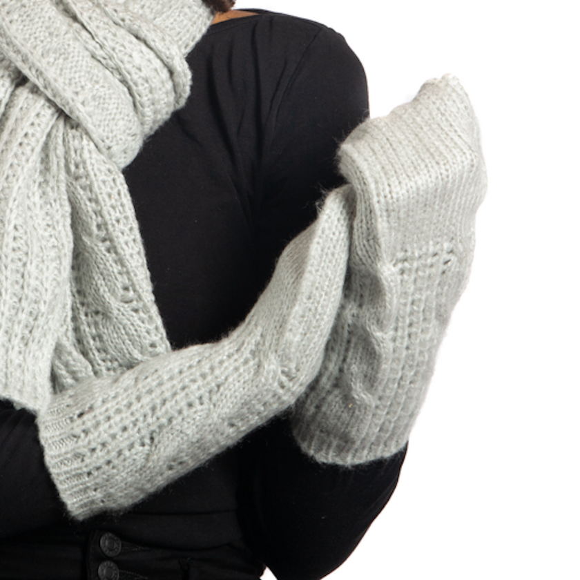 Cable Knit Mittens