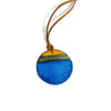 Blue Disc Pendant Necklace Handmade