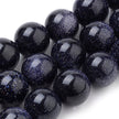 Blue Goldstone Glass Bead