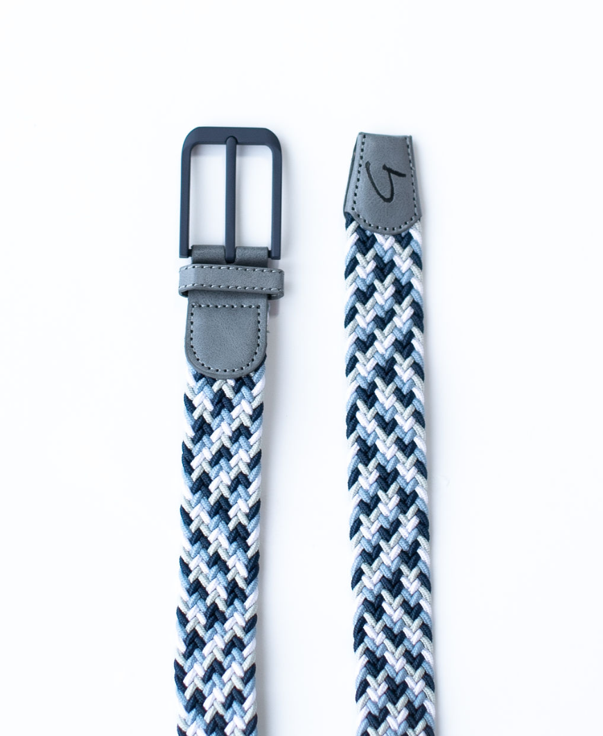Braided Belt - Blue/White