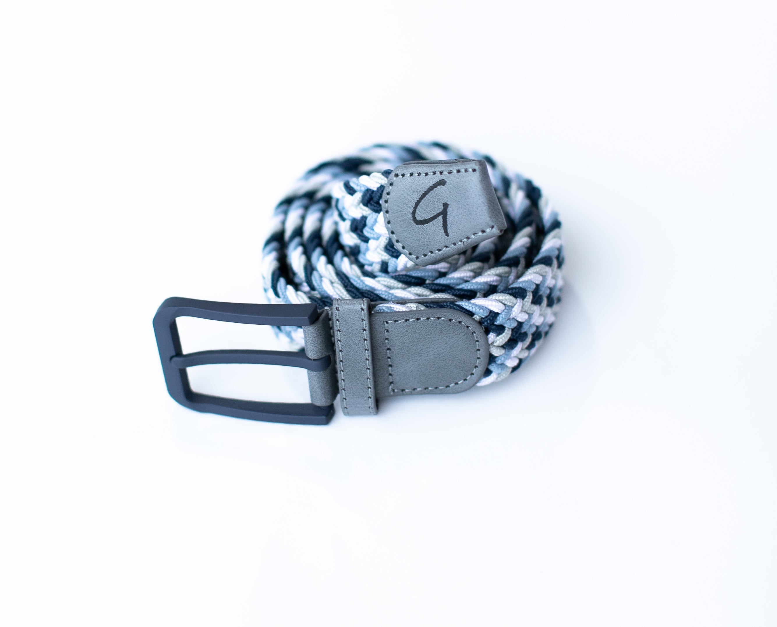 Braided Belt - Blue/White