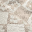 Blushing Beige & White Flower Power Print Toddler Blanket