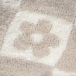Blushing Beige & White Flower Power Print Toddler Blanket