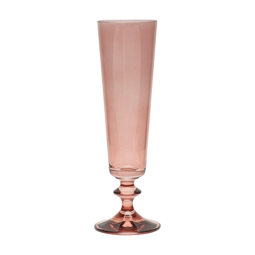 Bohemia Crystal - Bella Champagne flute Sunset Rose