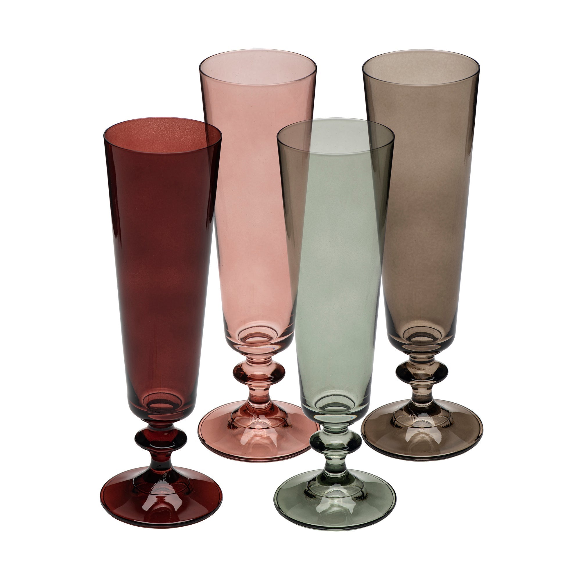 Bohemia Crystal - Bella Champagne flute Sunset Rose