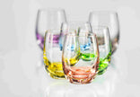 Bohemia Crystal - Verres à shot arc-en-ciel (lot de 6) assortis