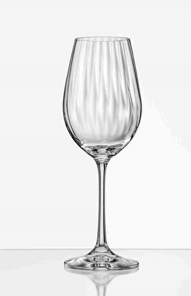 Bohemia Crystal - Waterfall Optic Wine (Set of 6) 350ml