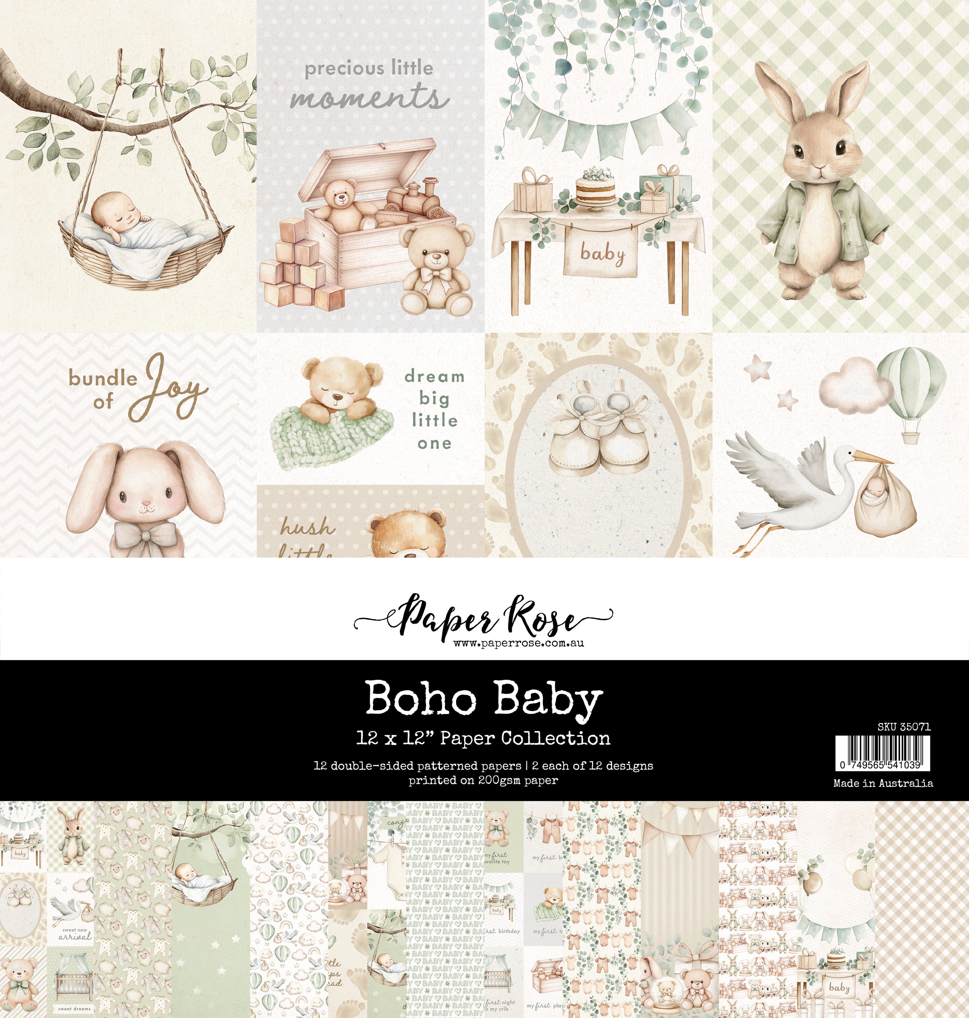 Boho Baby 12x12 Paper Collection 35071