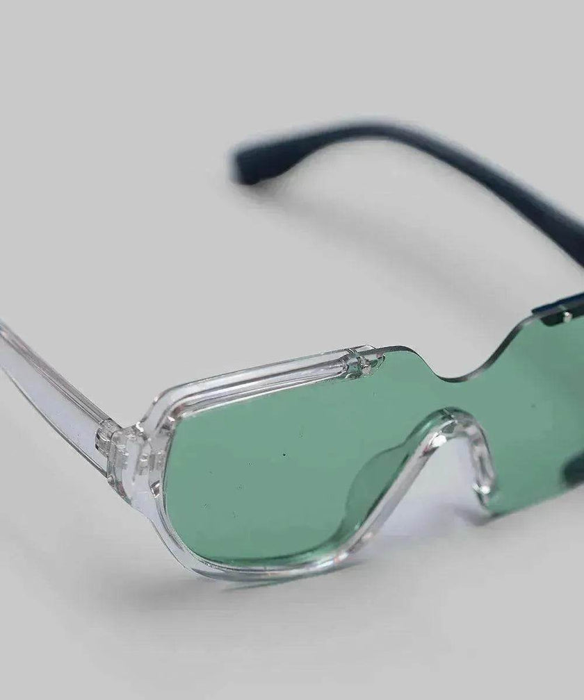 Bored Wear Asymmetrical Green Glasses