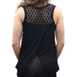 Born to Ride Tank with Star & Wings Graphic and Lace Back Details