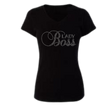 Boss Lady Rhinestone Shirt – Empowerment Sparkle Bling Tee | Blingdazzel