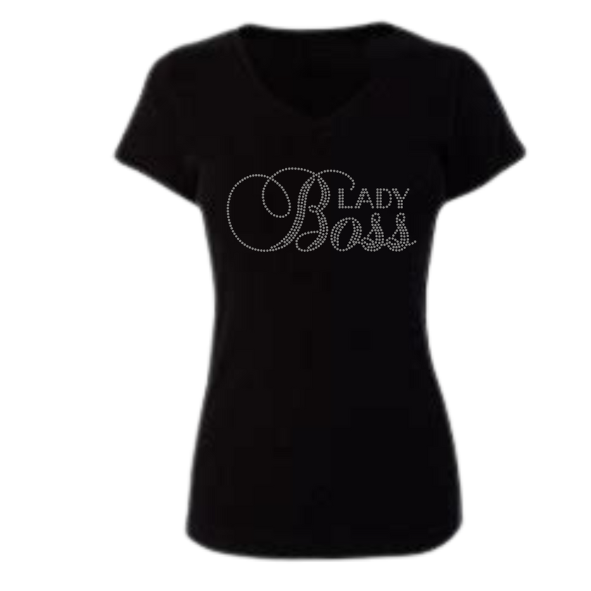 Boss Lady Rhinestone Shirt – Empowerment Sparkle Bling Tee | Blingdazzel
