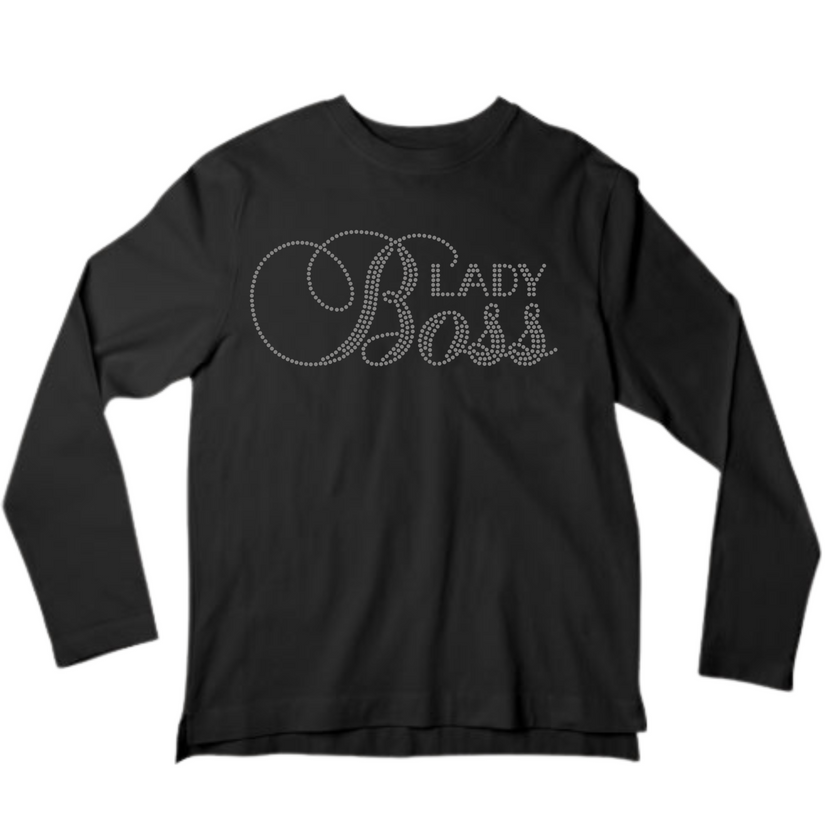 Boss Lady Rhinestone Shirt – Empowerment Sparkle Bling Tee | Blingdazzel