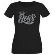 Boss with a Crown Rhinestone Shirt – Girl Boss Sparkle Bling Tee | Blingdazzel