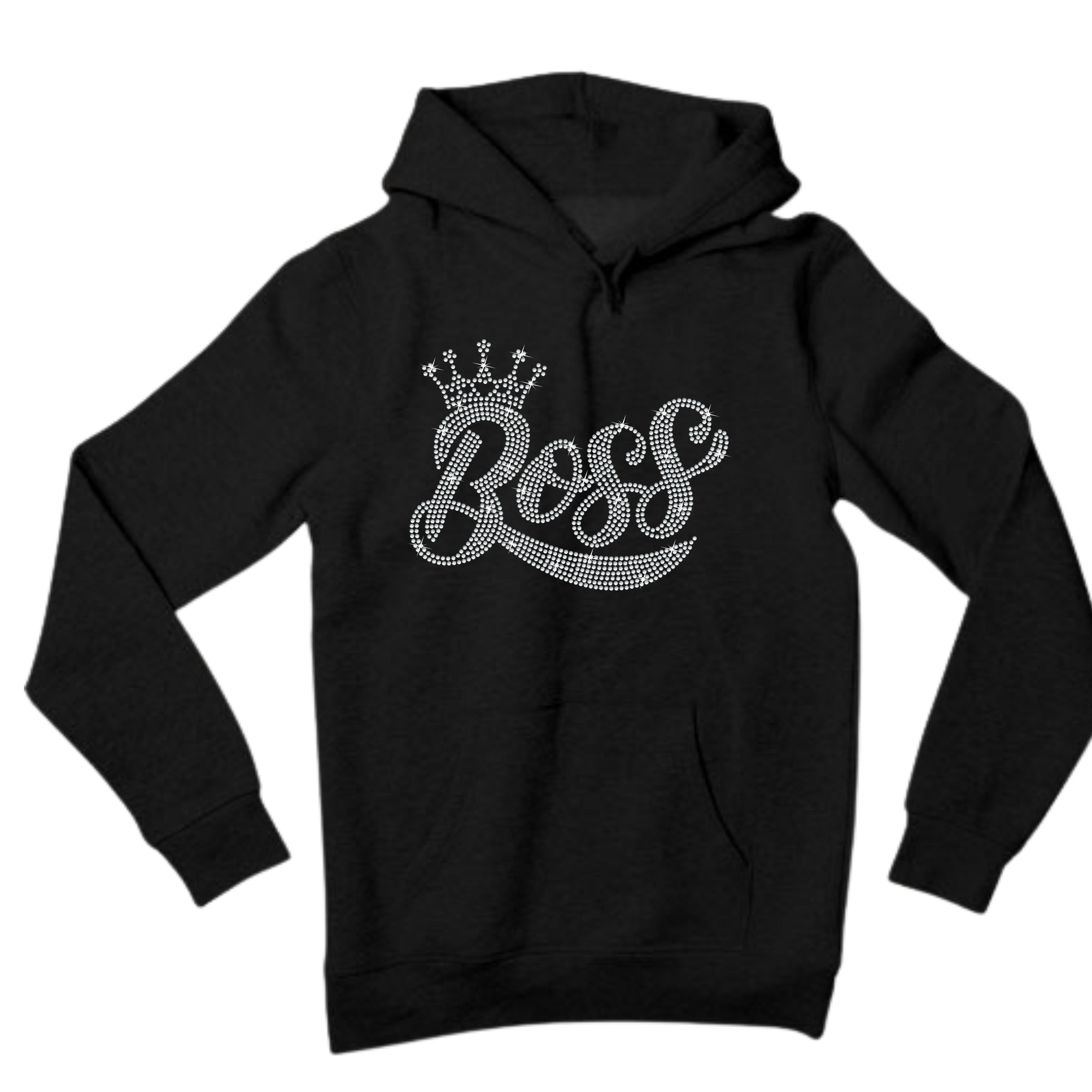 Boss with a Crown Rhinestone Shirt – Girl Boss Sparkle Bling Tee | Blingdazzel