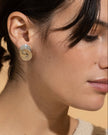 Fonceuse - Boucles d'oreilles cercles entrelacés en argent texturé
