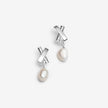Déterminée - Boucles d’oreilles en forme de X - Option avec perle
