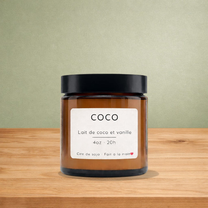 Bougie de soya COCO lait de coco et vanille