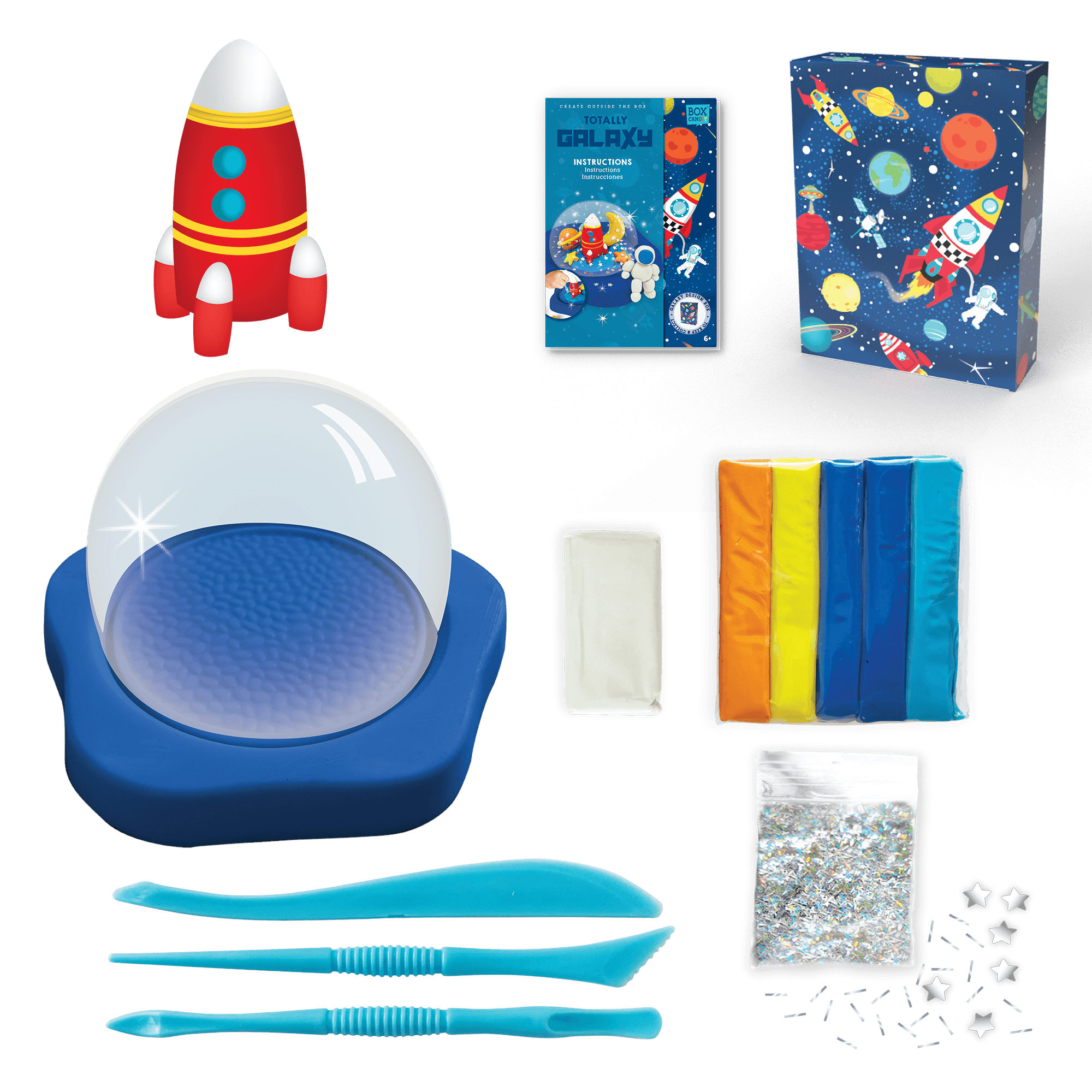 Box Candiy - Totally Galaxy - Rocket Globe Art Set