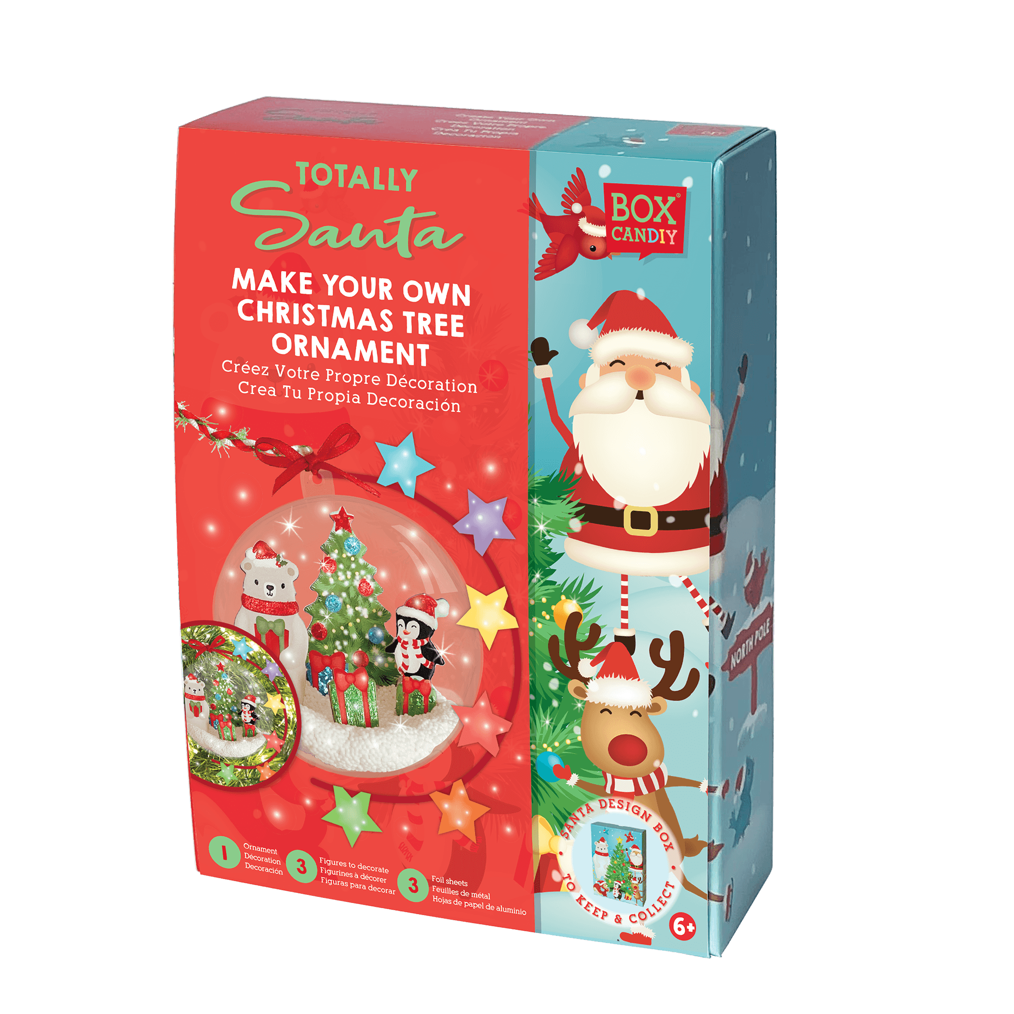 Box Candiy - Totally Santa - Christmas Tree Ornament Art Set