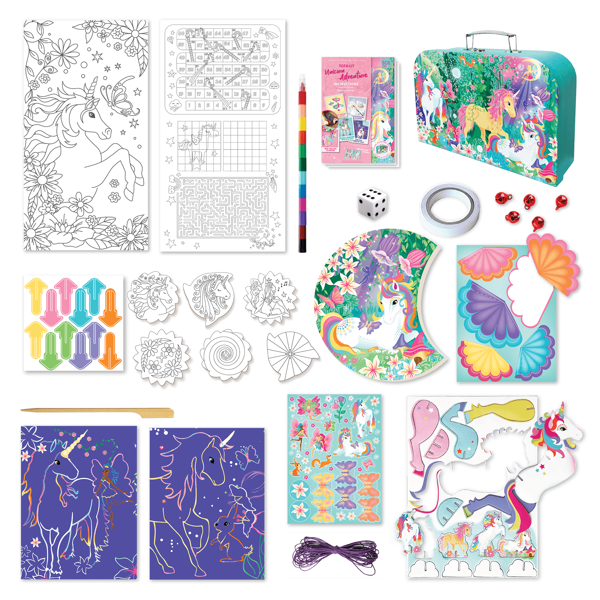 Box Candiy - Totally Unicorn Adventures - Travel Case Craft & Act Set
