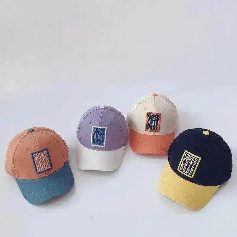 Boys And Girls Casual Color Matching Embroidery Caps