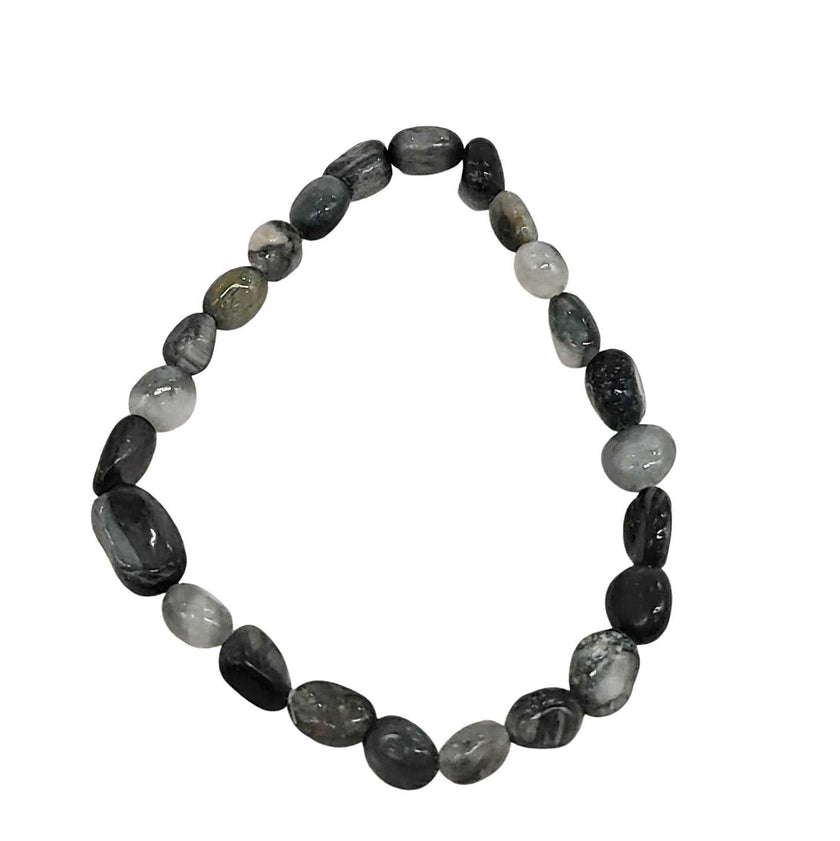 Bracelet - Blue Tiger Eye - Small Natural Shape Stones