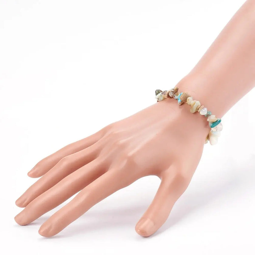 Bracelet -Blue Opal -Chips