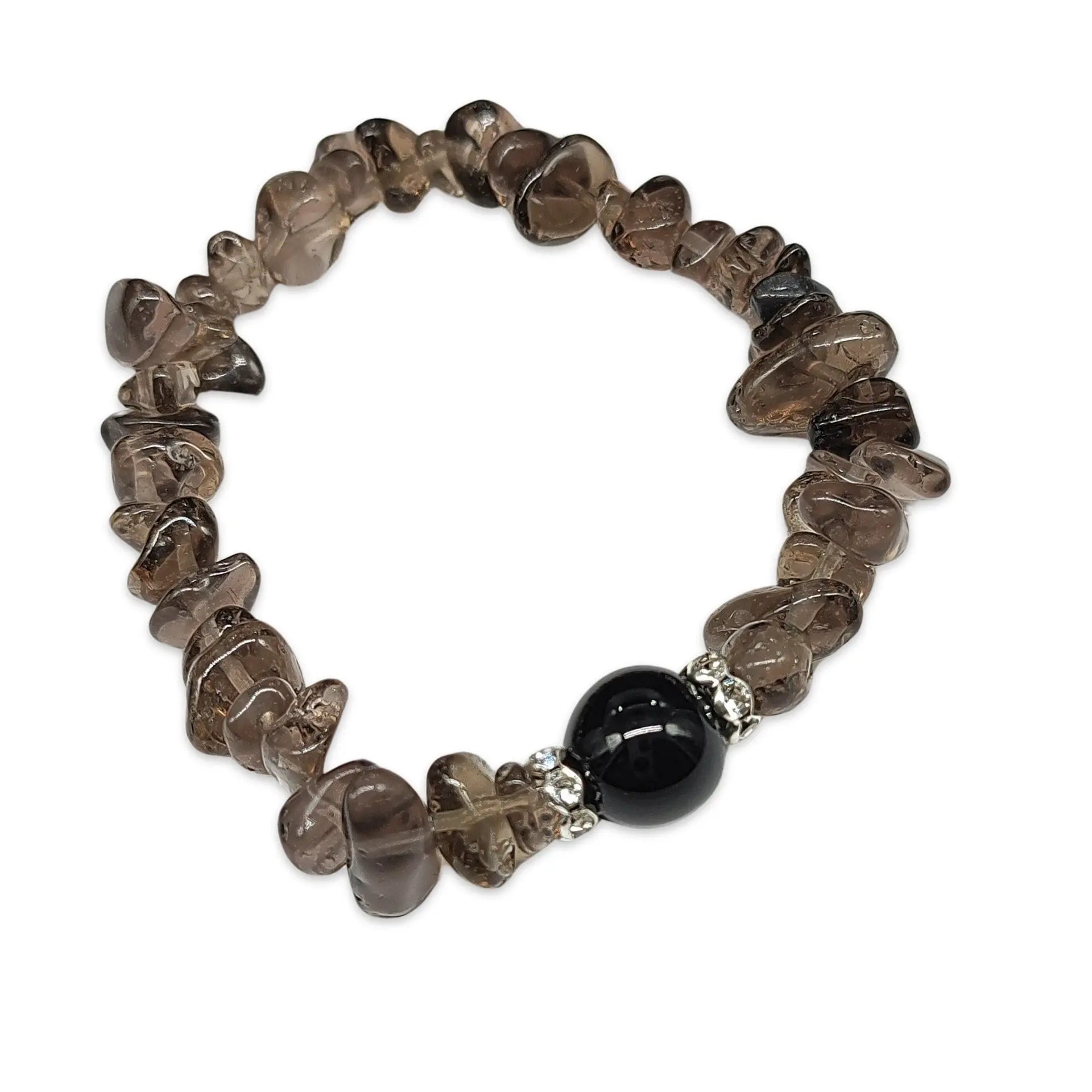 Bracelet - Smoky Quartz - Chips & Bead