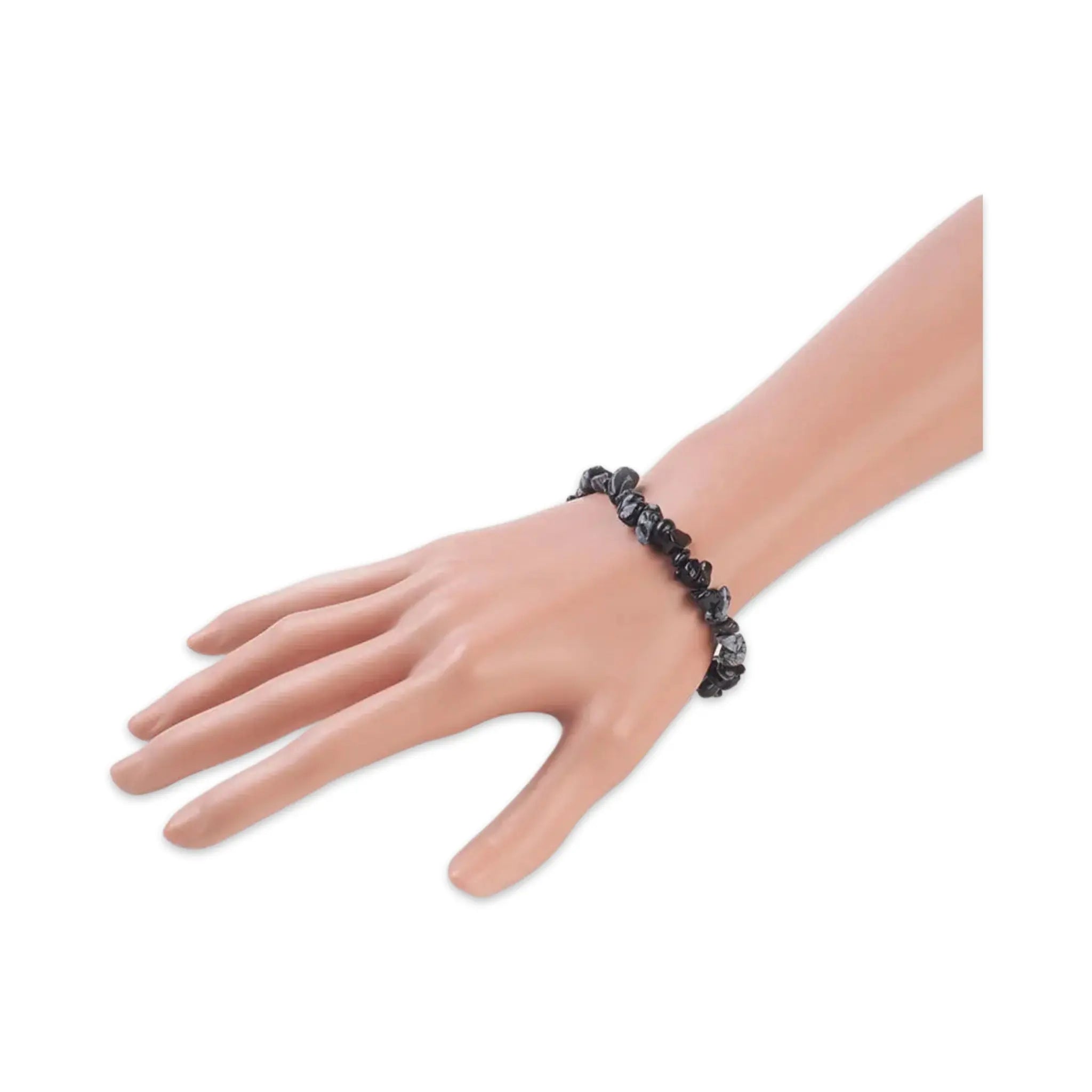 Bracelet -Snowflake Obsidian -Chips