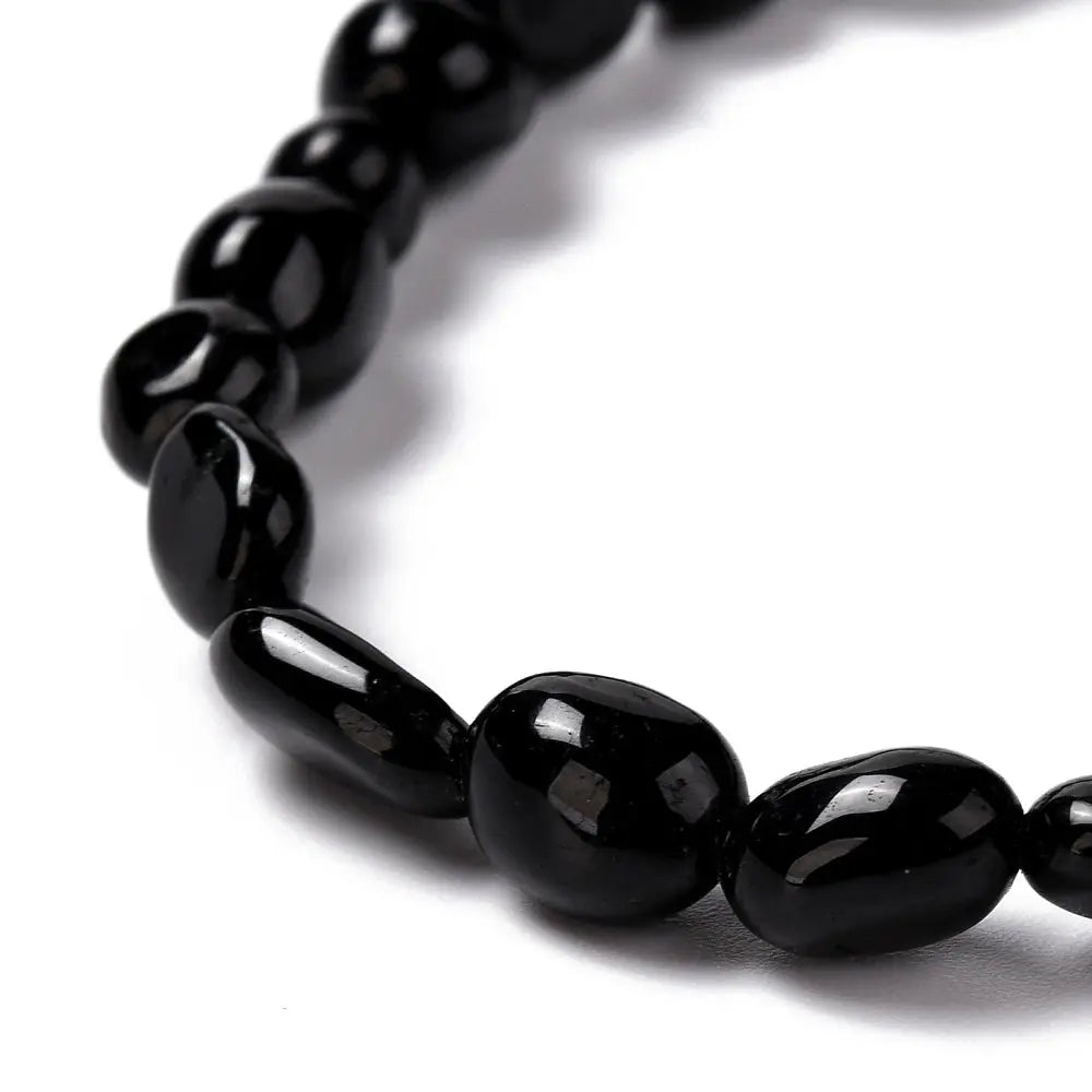 Bracelet - Black Tourmaline - Natural Shape Stones