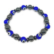 Bracelet - Evil Eye - Hematite - 8mm