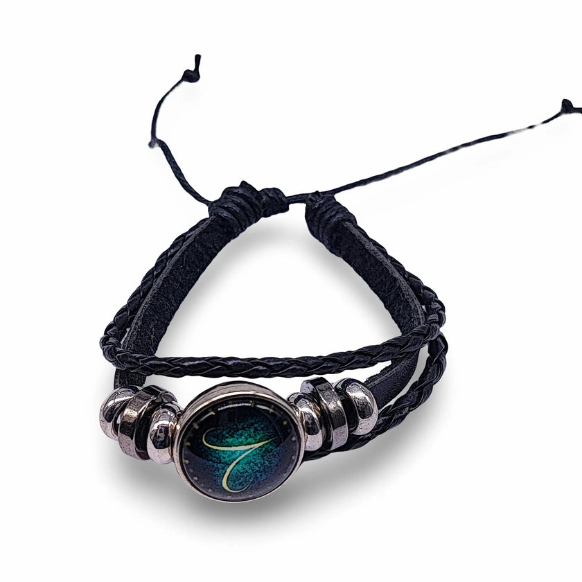 Bracelet -Leather -Celestial Zodiac Sign & Constellation