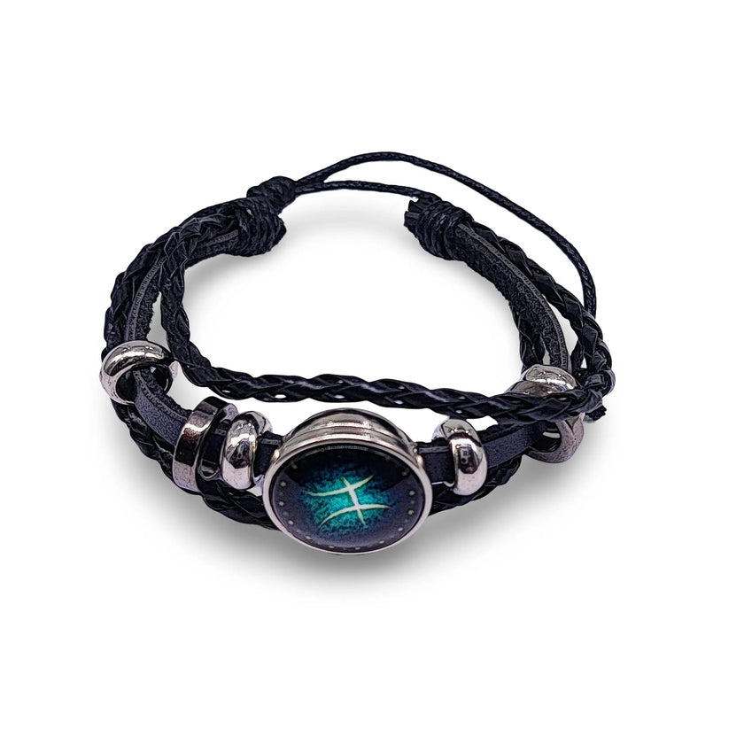 Bracelet -Leather -Celestial Zodiac Sign & Constellation